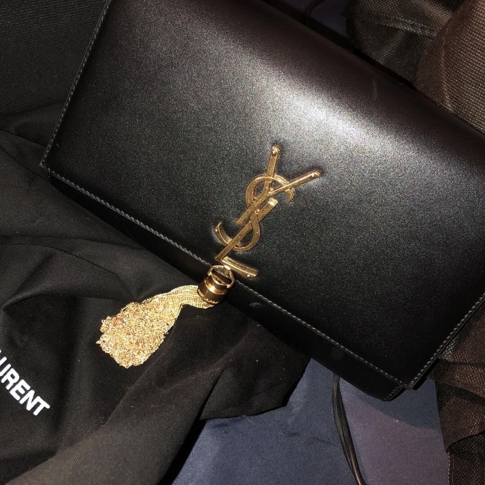 Black YSL tassel bag